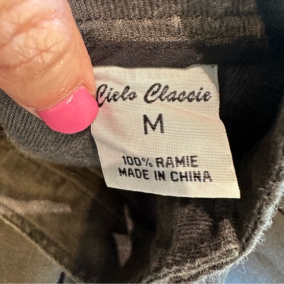 Cielo Classic Women’s Washed Grey Ramie Eco Material Wide Leg Trousers Pants - Picture 4 of 10